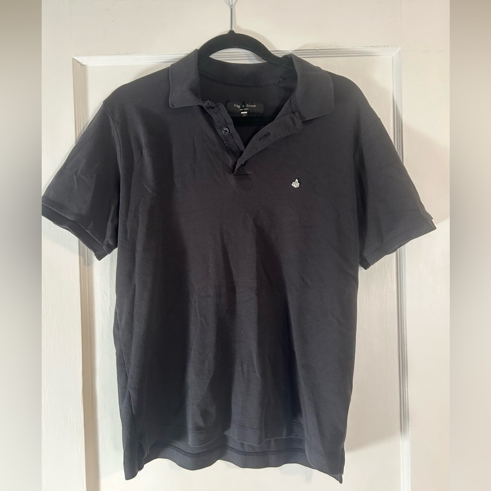 Rag & Bone Collard Shirt Black
